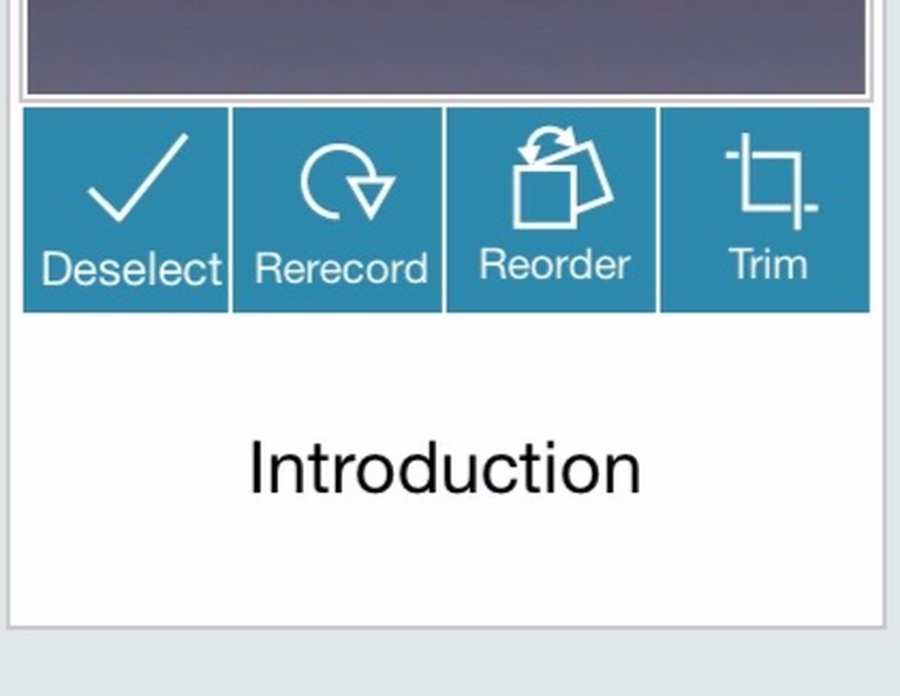 Composition screen showing reorderable sign language clips